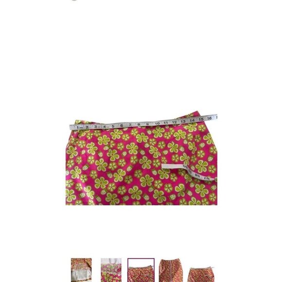 Lilly Pulitzer Ladybug Floral Skirt Psychedelic A Line Summer Size 6 - Picture 7 of 7